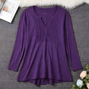 Lane Bryant 3X Deep Purple Women's Long Sleeve Tunic